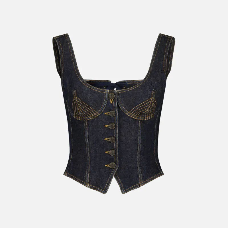 Jean Paul Gaultier Denim Bustier - Indigo made by Jean Paul Gaultier