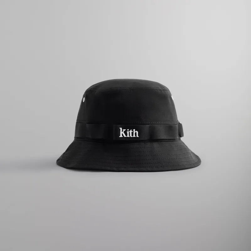 Kith Multi-Loop Serif Bucket Hat - Black sold by Kith