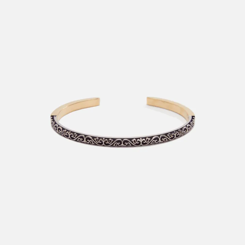 Margiela Ornate Cuff Bracelet - Yellow / Gold sold by Kith