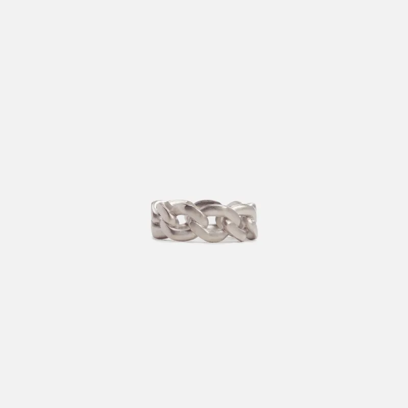 Margiela Curb Chain Ring - Silver sold by Kith