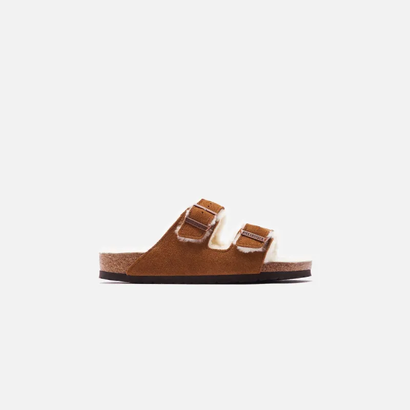 Birkenstock Arizona Shearling - Mink / Natural sold by Kith