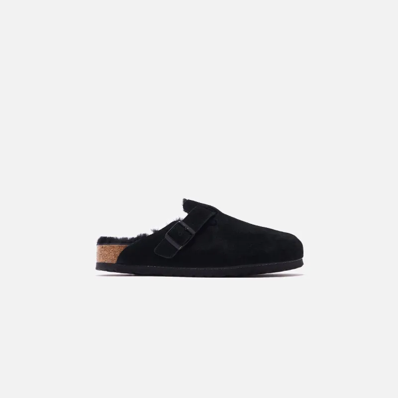 Birkenstock Boston Shearling - Black sold by Kith