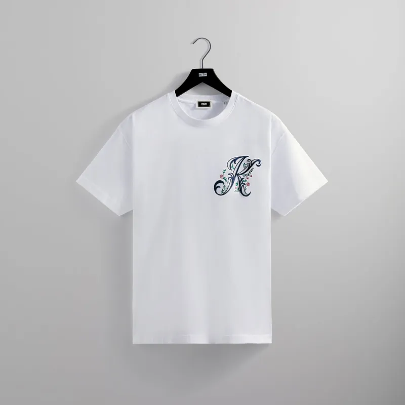 Kith Script Floral Tee - White sold by Kith