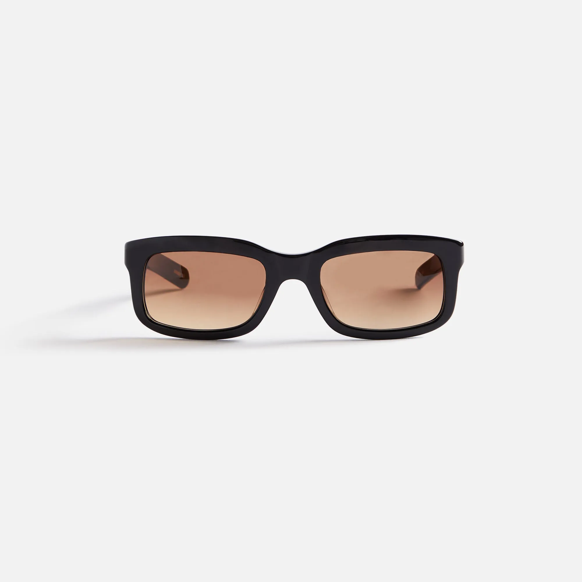 Flatlist Palmer Sunglasses - Solid Black / Brown Gradient Lens sold by Kith