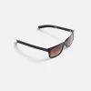 Flatlist Palmer Sunglasses - Solid Black / Brown Gradient Lens sold by Kith