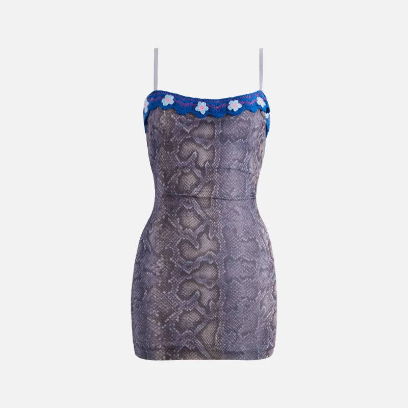 GUIZIO Mesh Mini Dress - Snakeskin sold by Kith