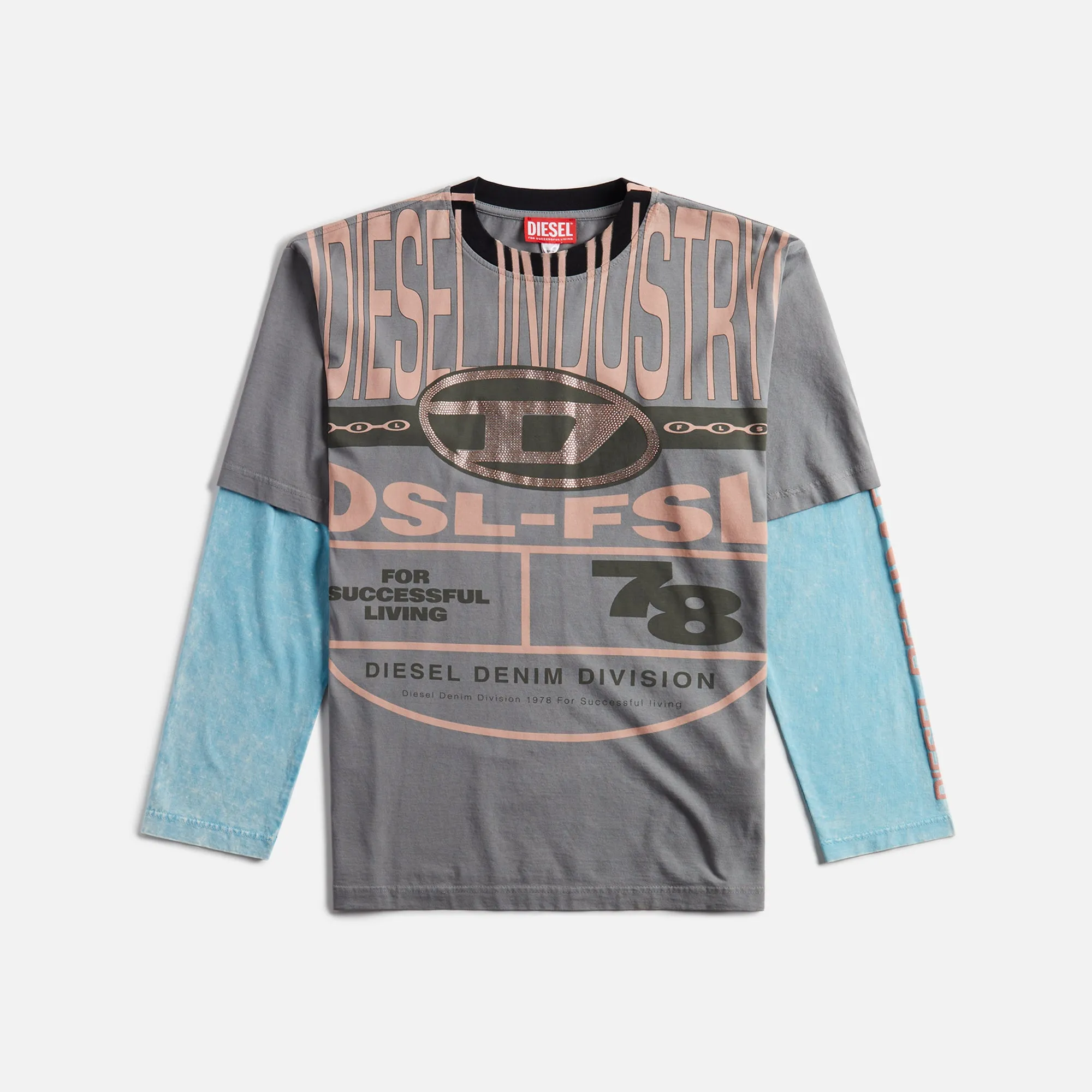 Diesel Buxt Long Sleeve Tee - Grey sold by Kith
