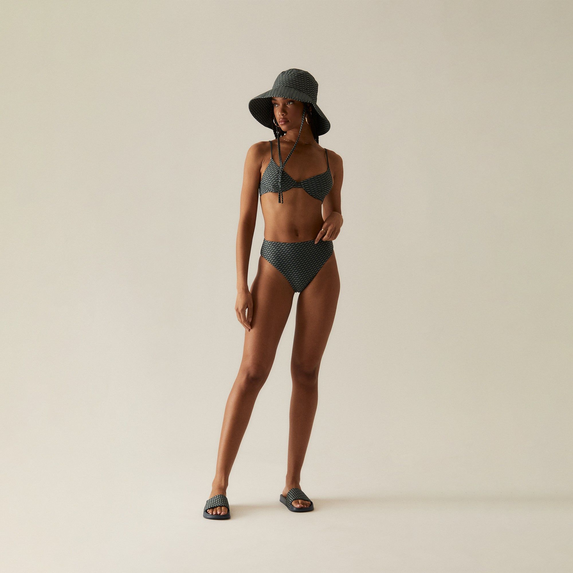 Kith Women Bellamy Monogram Balconette Top - Serpentine sold by Kith product image thumbnail 2