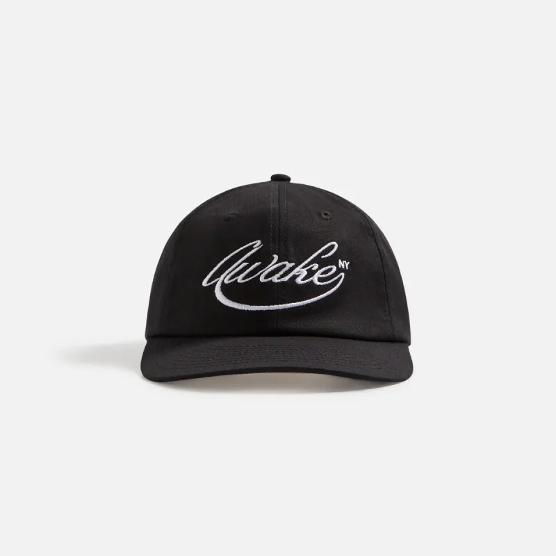 Awake Script Logo 6-Panel Hat - Black sold by Kith
