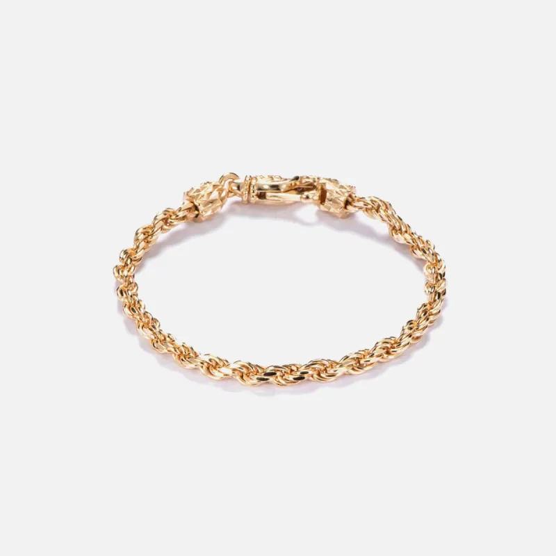 Emanuele Bicocchi Tiny Gold French Rope Bracelet - Silver sold by Kith