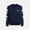 by Parra Fancy Pigeon Crew Neck Sweatshirt - Midnight Blue sold by Kith