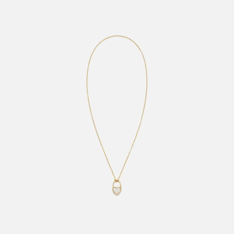 Yvonne Leon Collier Cadenas Coeur Diamants PM - Yellow Gold sold by Kith