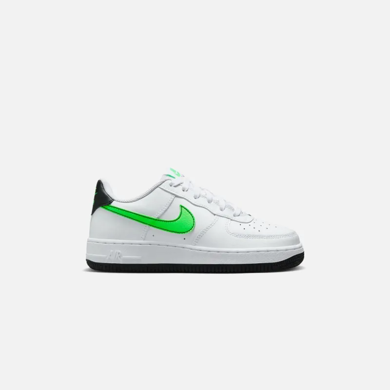 Nike GS Air Force 1 LV8 - White / Green Strike / Black sold by Kith