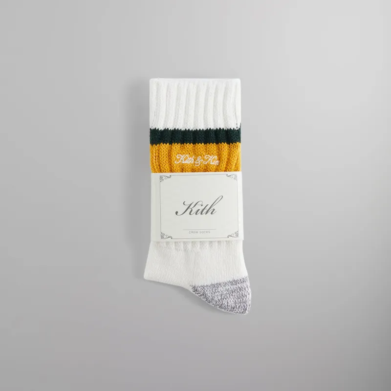 Kith Chunky Rib Striped Crew Socks - Stadium sold by Kith