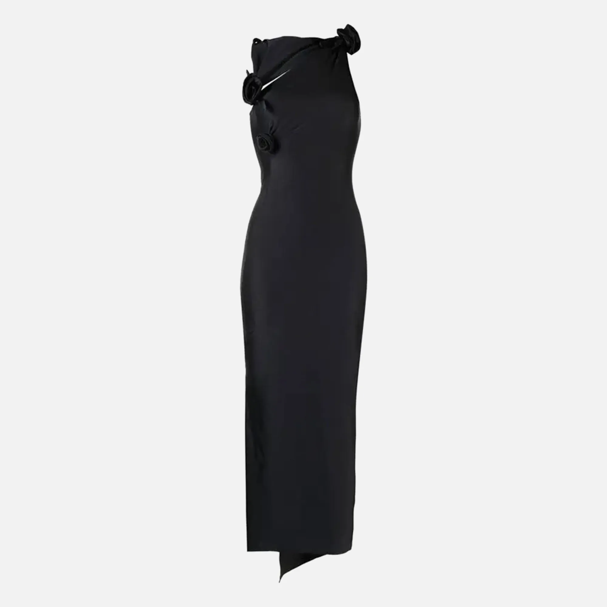 Coperni Asymmetric Flower Gown - Black sold by Kith