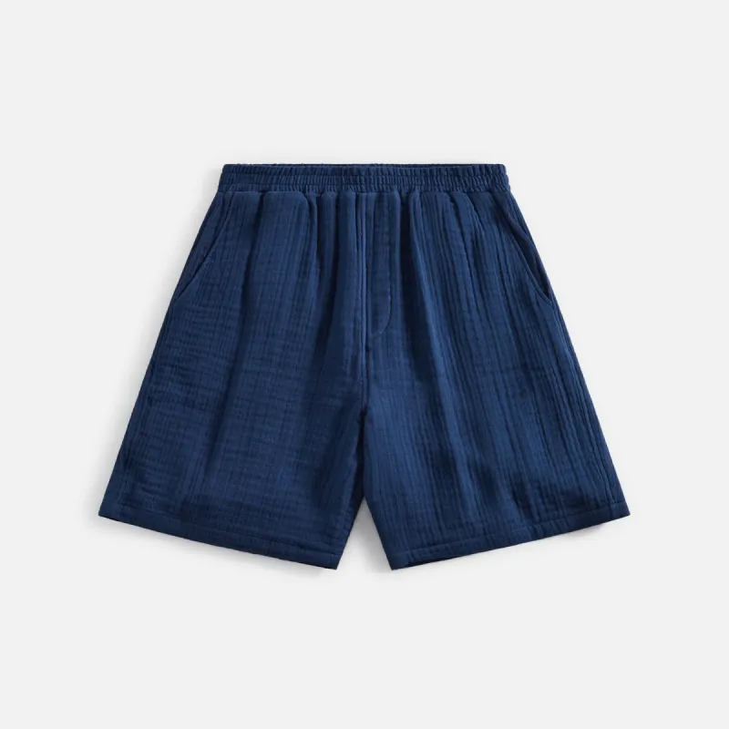 Daily Paper Enzi Seersucker Short - Pageant Blue sold by Kith
