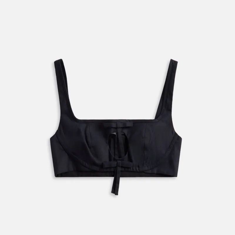 Sandy Liang Recess Bra - Black sold by Kith
