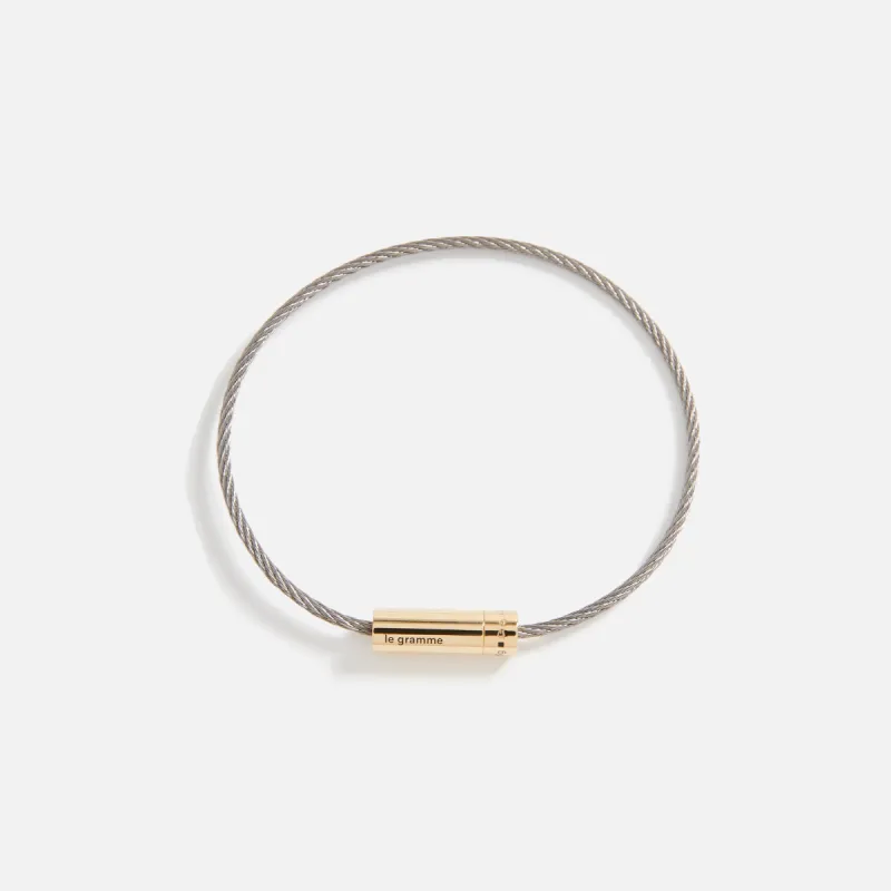 Le Gramme Bracelets 6g Cable Bracelet - Gold / Sliver sold by Kith