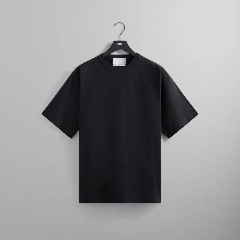 Kith Pointelle Mesh Leonard Tee - Black sold by Kith