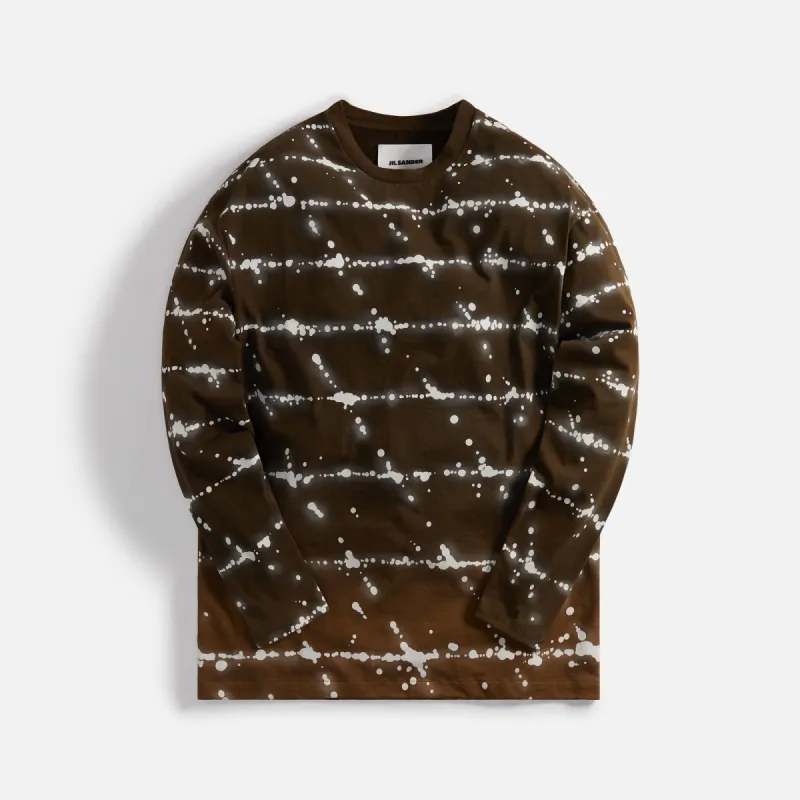 Jil Sander Long Sleeve Crewneck Tee - City Lights Nutmeg sold by Kith