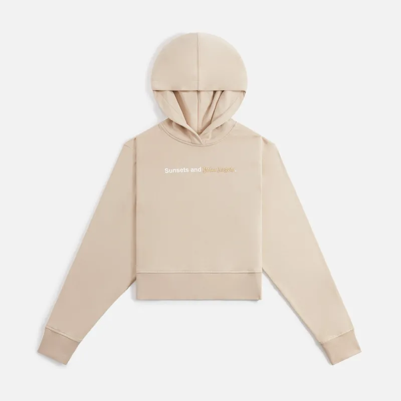 Palm Angels Senset Fitted Hoodie - Beige made by Palm Angels