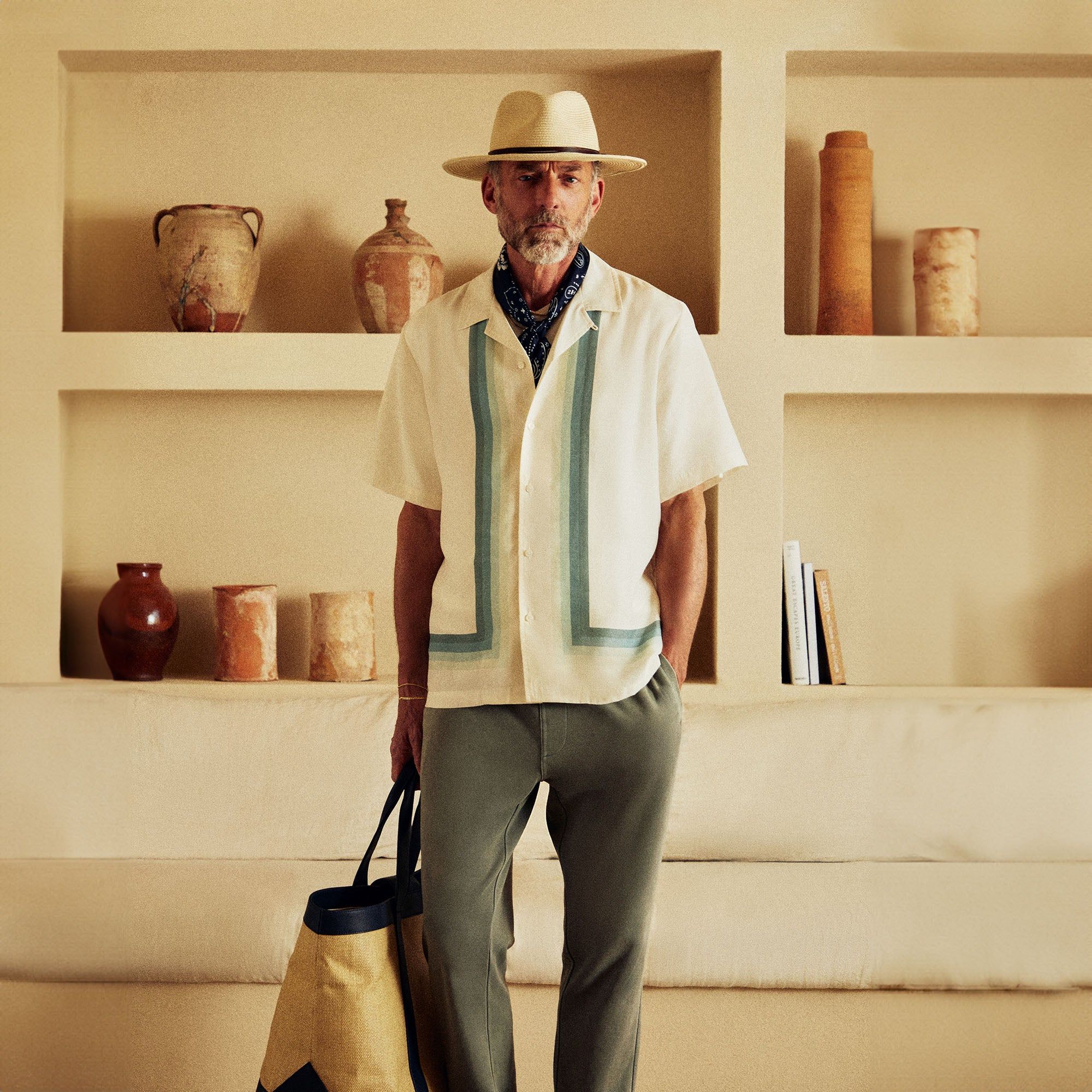 Kith Cupro Linen Thompson Camp Collar Shirt - Waffle | Parallel