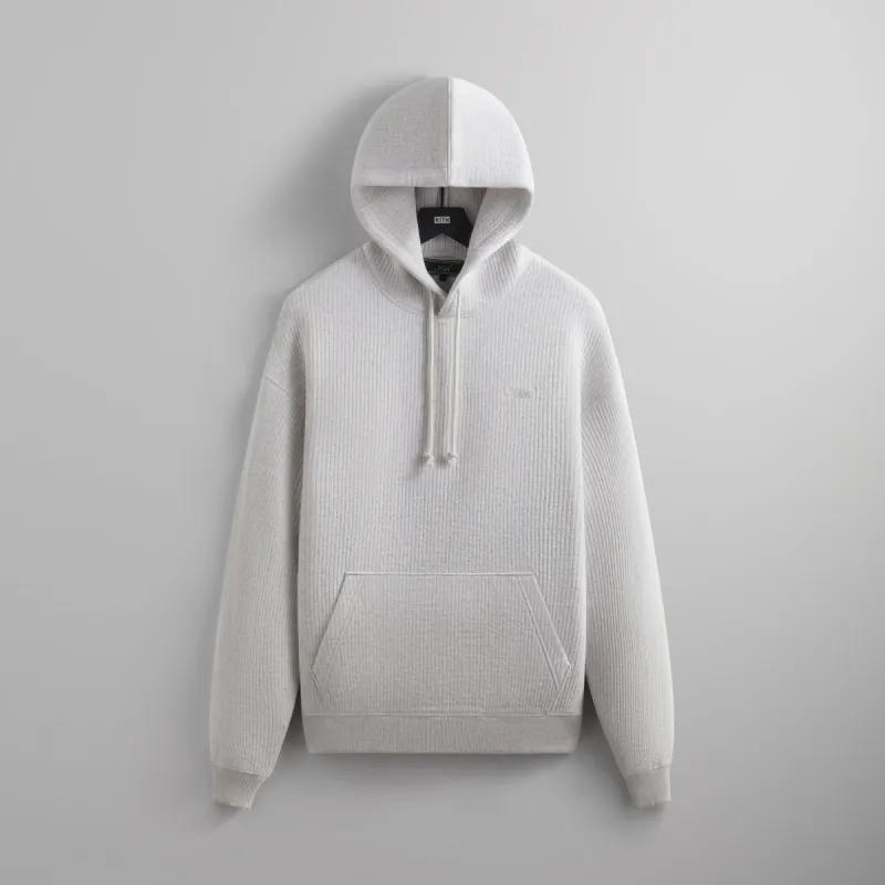 Kith Striped Interlock Williams III Hoodie - Light Heather Grey sold by Kith