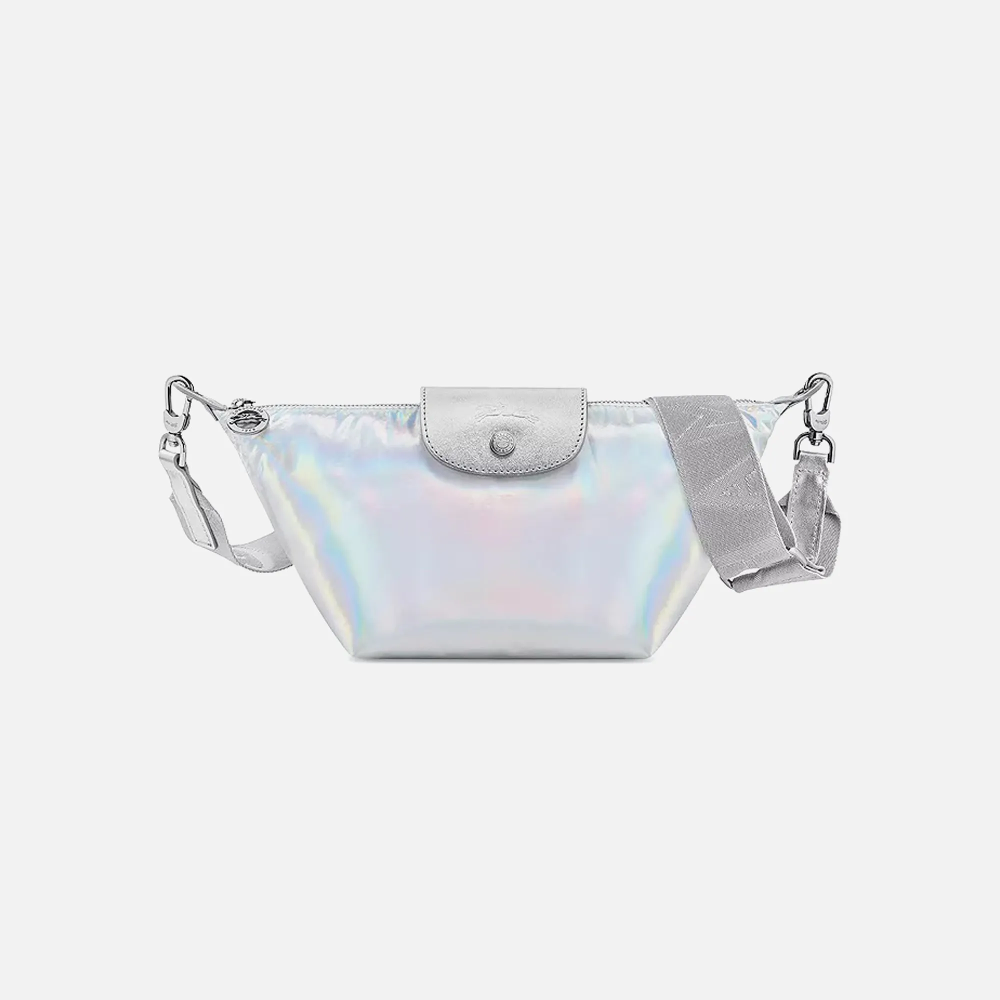 Longchamp Le Pliage Futuristic Crossbody - Silver sold by Kith