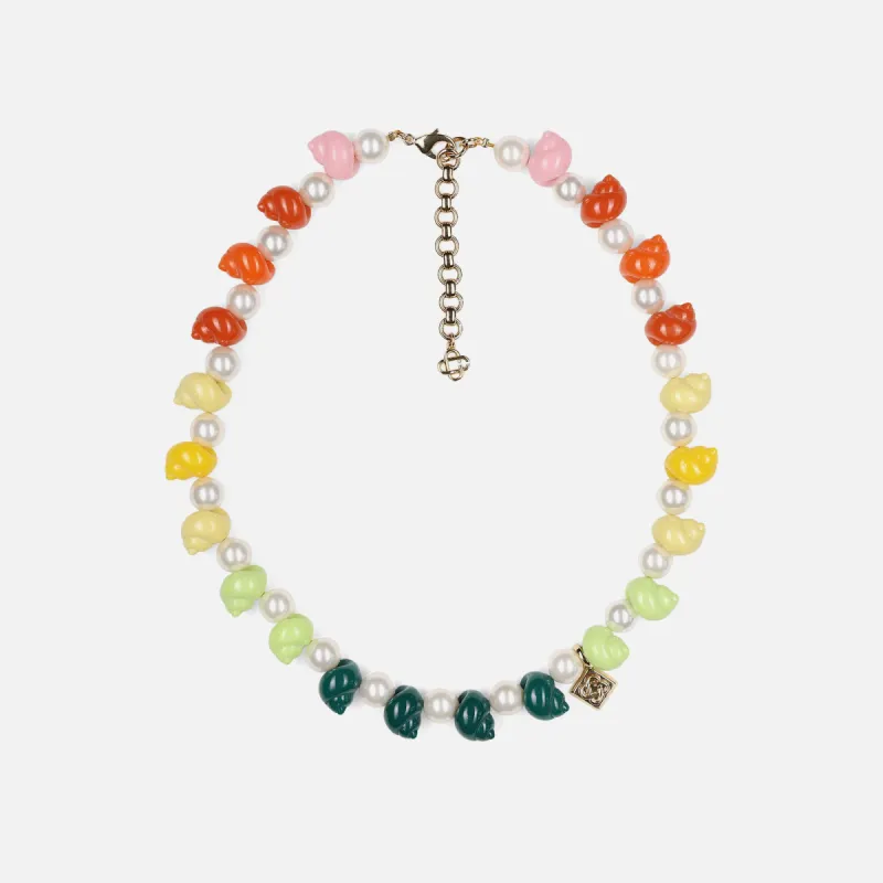 Casablanca Shell & Pearl Necklace - Gradient Multi sold by Kith