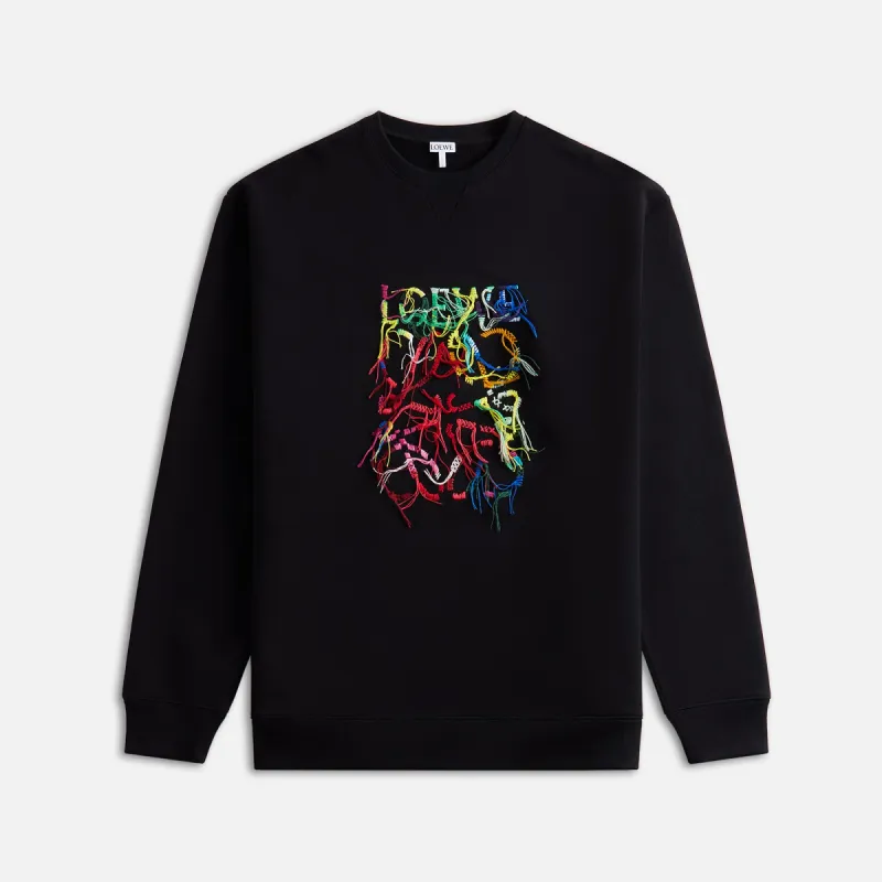 Loewe Anagram Sweatshirt - Black / Multicolor made by Loewe