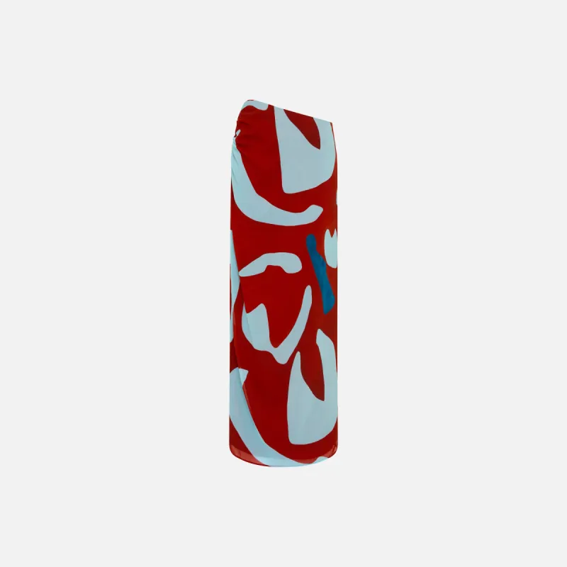 SIR Frankie Gathered Midi Skirt - Ruby sold by Kith