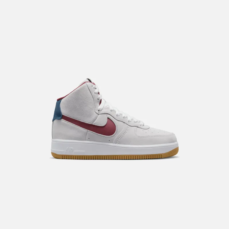 Nike WMNS Air Force 1 High Sculpt - Summit White / Team Red / Vale sold by Kith