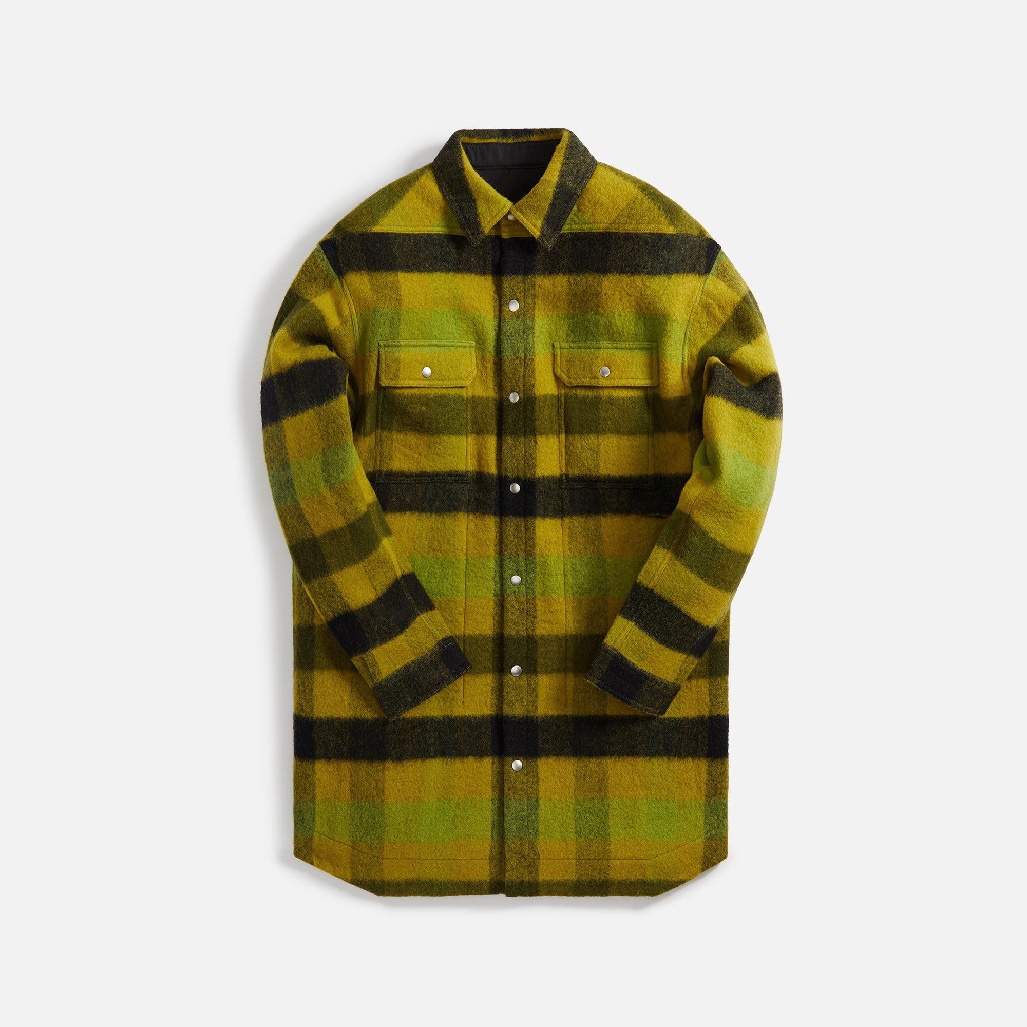 Rick Owens Oversized Outershirt - Acid Plaid sold by Kith