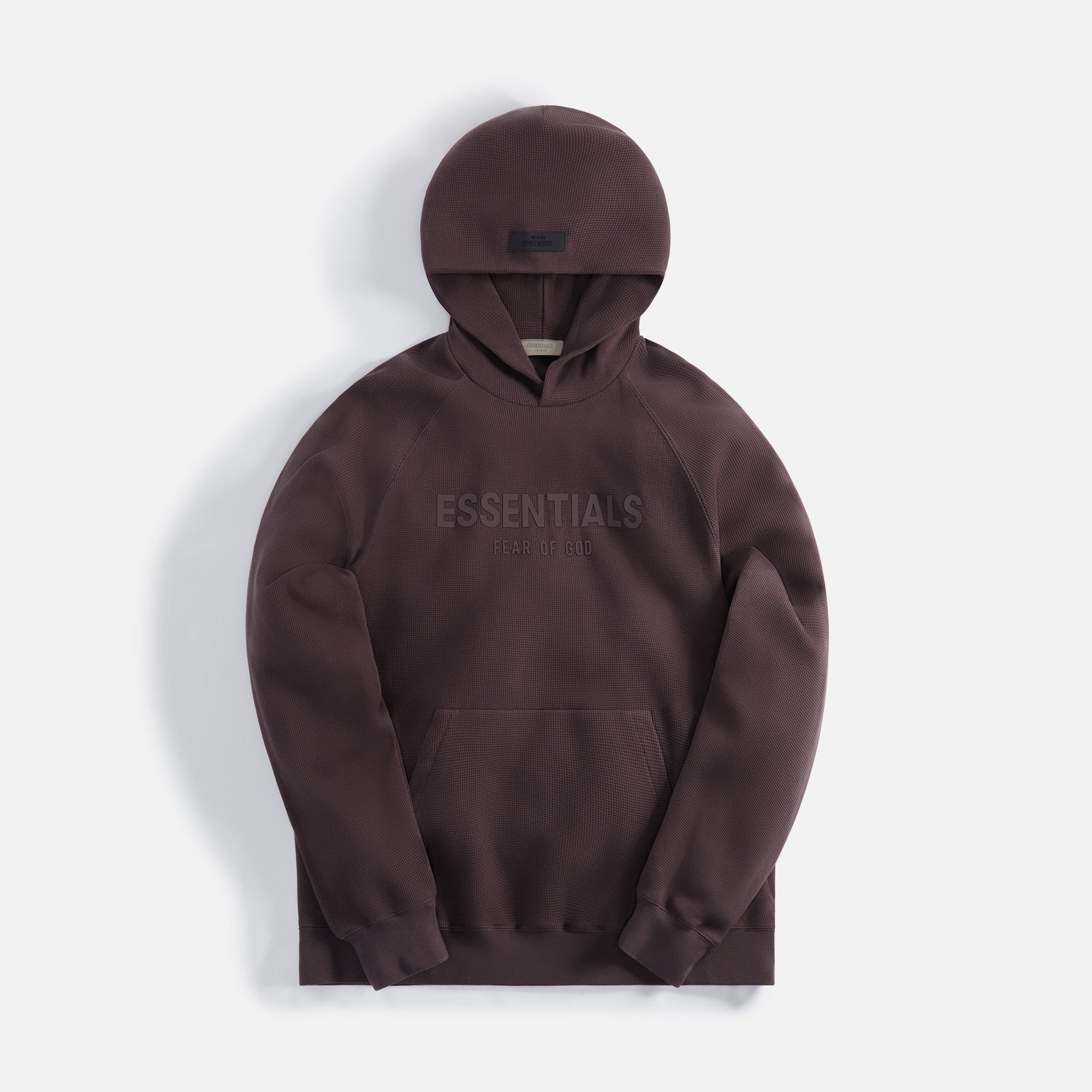 Essentials Heavy Waffle Raglan Hoodie - Plum sold by Kith
