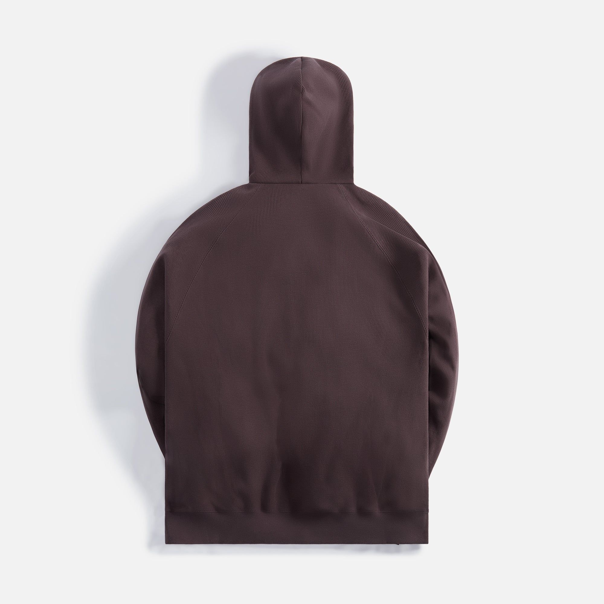 Essentials Heavy Waffle Raglan Hoodie - Plum sold by Kith product image thumbnail 2