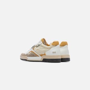 Rhude Racing Sneaker - White / Mustard / Beige sold by Kith
