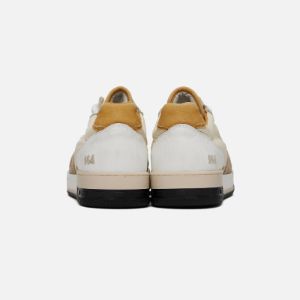 Rhude Racing Sneaker - White / Mustard / Beige sold by Kith