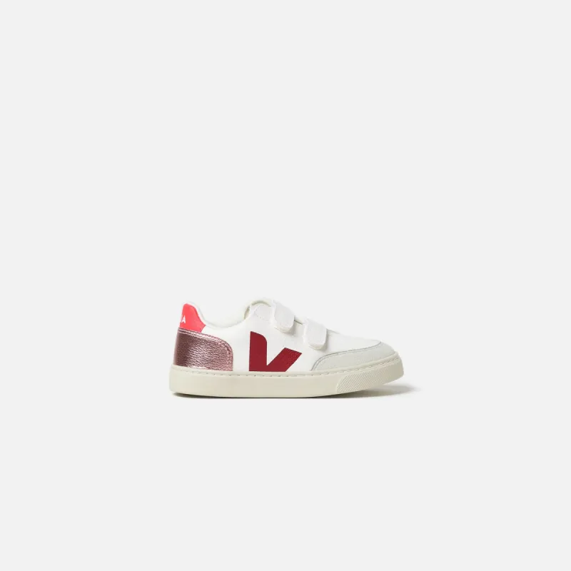 Veja Junior V-12 - Extra White / Multico Nacre sold by Kith