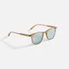 Garrett Leight Brooks II Sun - Caramel / Pure Blue sold by Kith