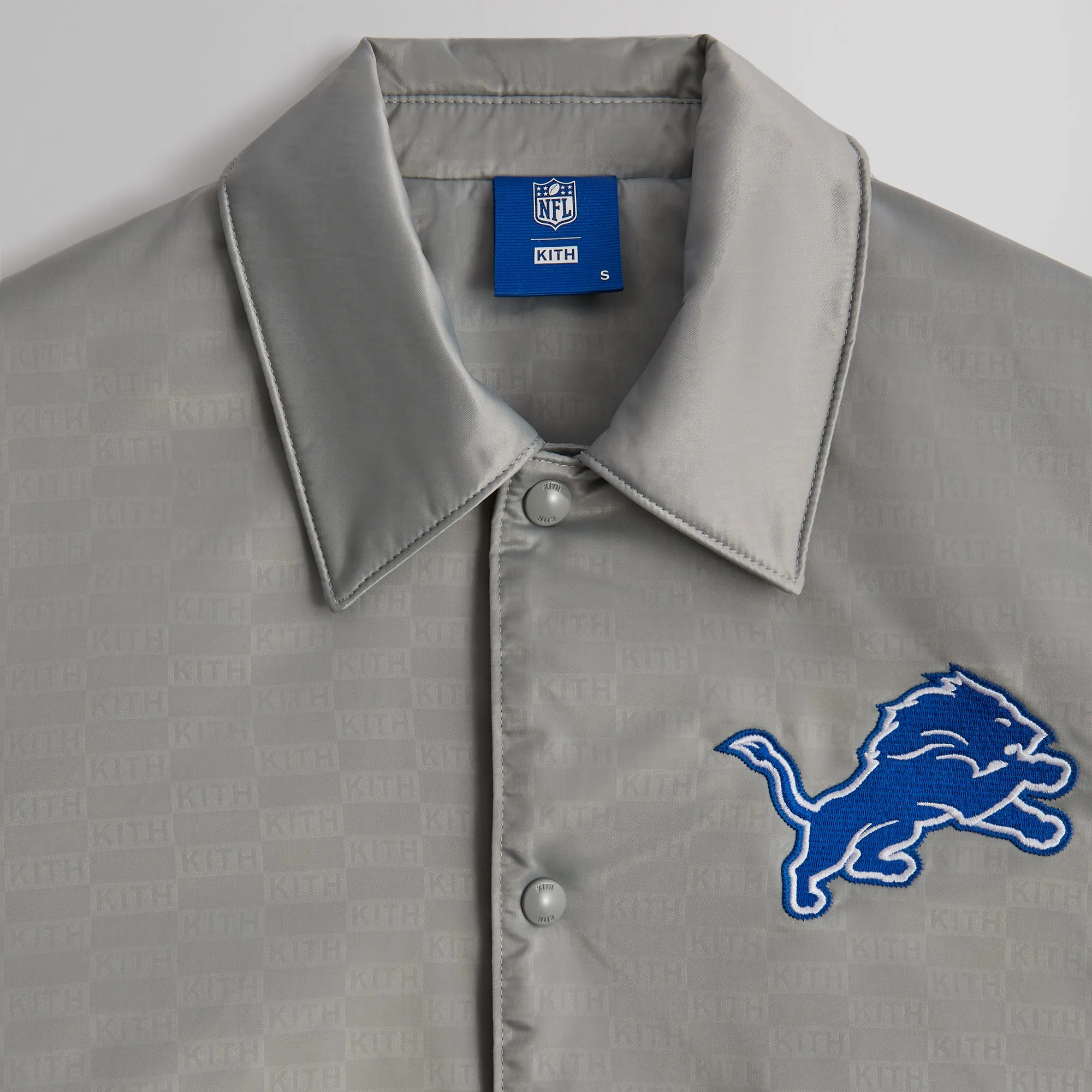 Kith for the NFL: Lions Satin Bomber Jacket - Chain sold by Kith product image thumbnail 3