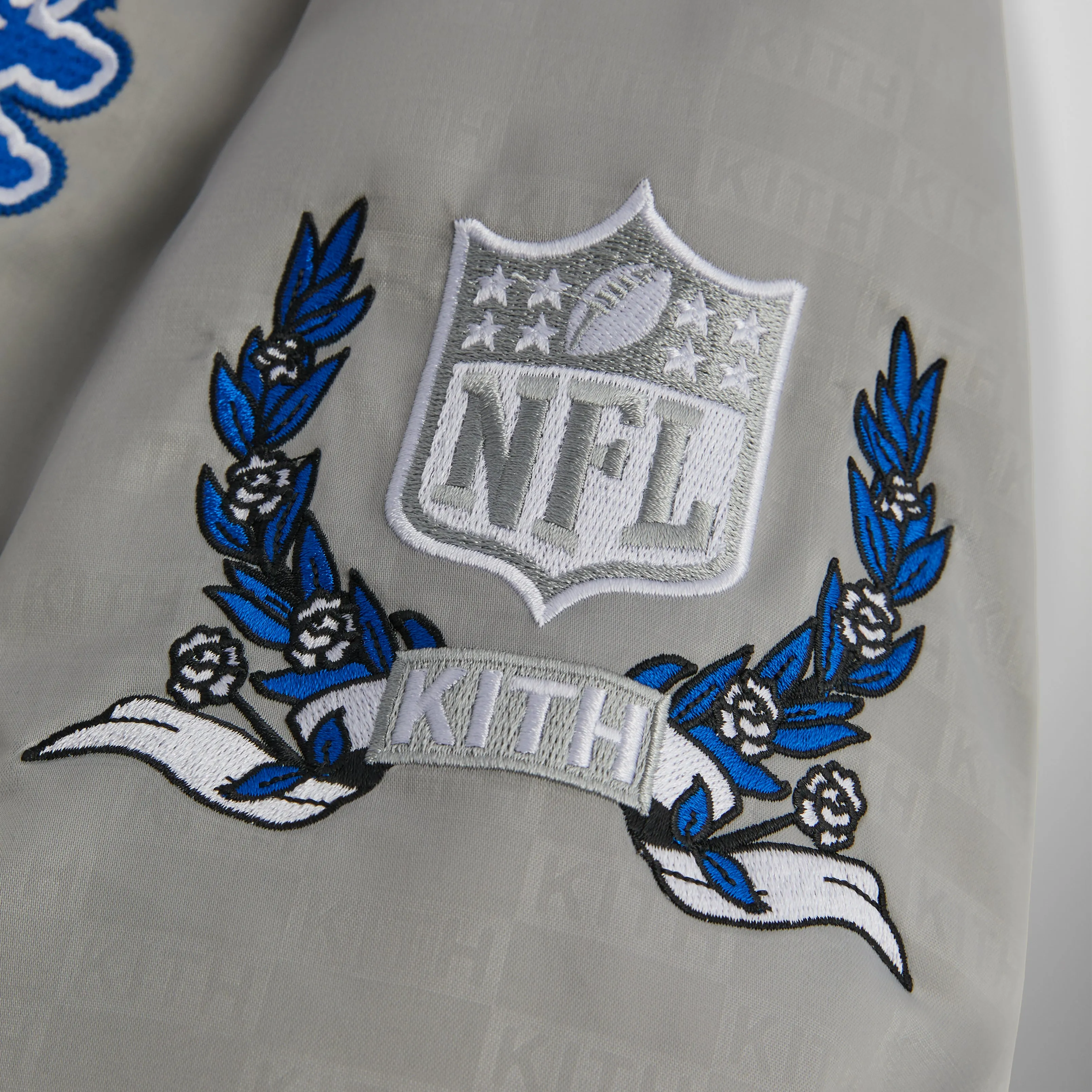 Kith for the NFL: Lions Satin Bomber Jacket - Chain sold by Kith product image thumbnail 5