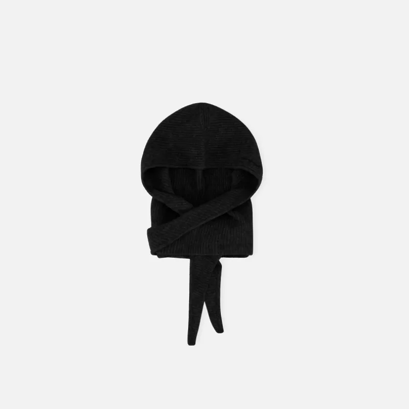 Ganni Soft Wool Balaclava - Black sold by Kith
