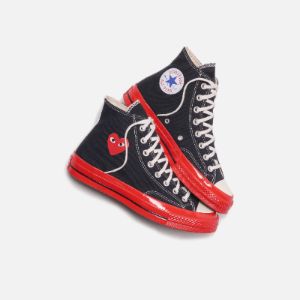 Converse x Comme des Garçons CDG Play Red Sole High Top - Black sold by Kith