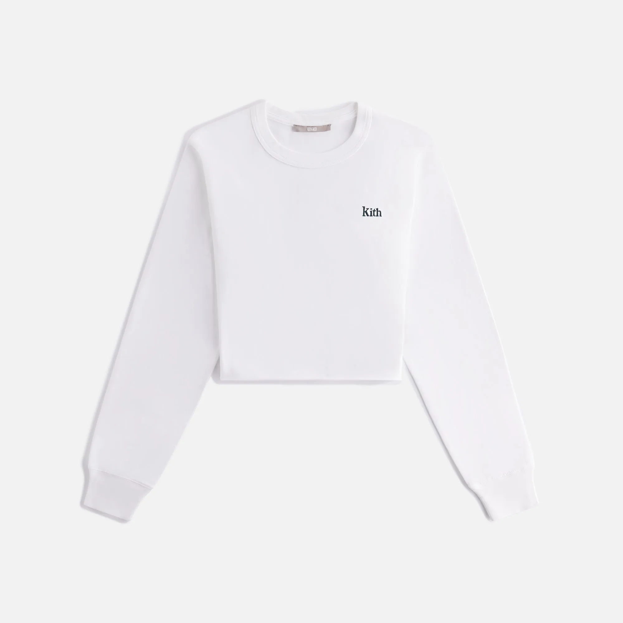 Kith Women Lucy Cropped Long Sleeve II Tee - White sold by Kith