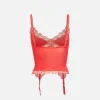 Dion Lee Lace Rib Garter Tank - Red sold by Kith