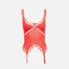 Dion Lee Lace Rib Garter Tank - Red sold by Kith