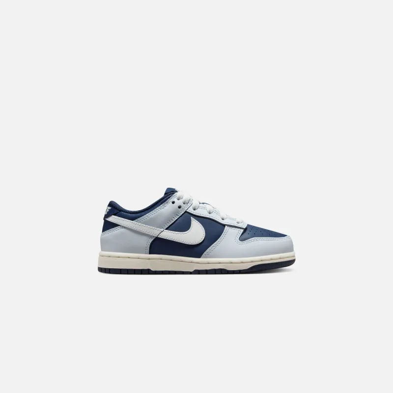 Nike PS Dunk Low - Football Grey / Summit White / Midnight sold by Kith