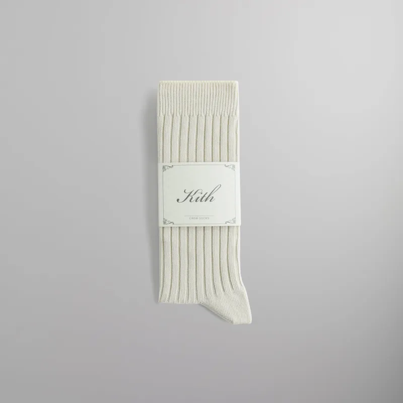 Kith Ribbed Cotton Socks - Sandrift sold by Kith