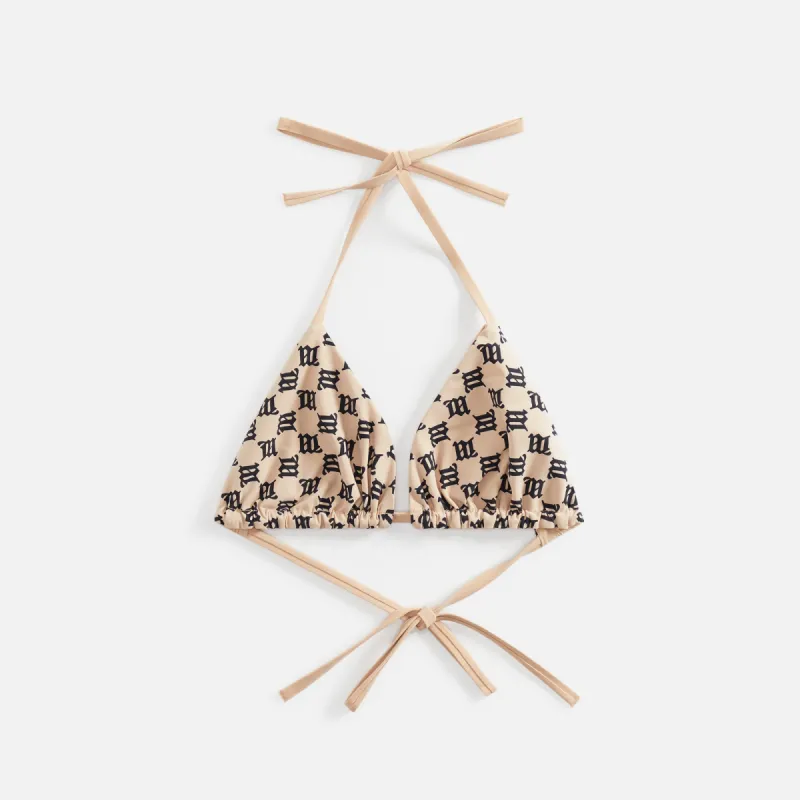 MISBHV Monogram Bikini Bra - Beige sold by Kith