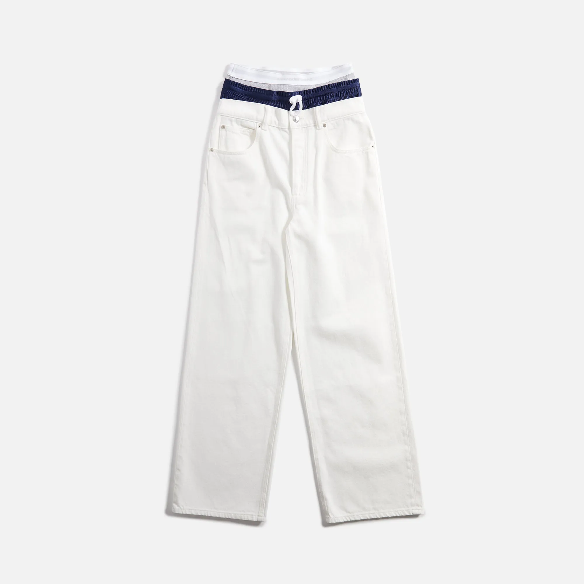Alexander Wang Pre-Styled Tri-Layer 5 Pocket Jean - White sold by Kith